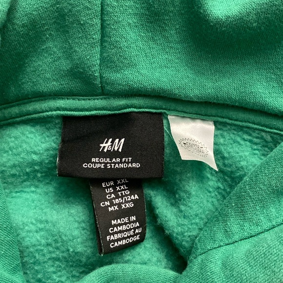 H&M bra is and butt-head green regular fit sweatshirt hoodie kangaroo pocket - Picture 8 of 14